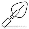 Garden hand shovel icon, outline style Royalty Free Stock Photo