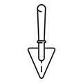 Garden hand shovel icon, outline style Royalty Free Stock Photo