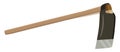 Garden hoe with woden handle, icon