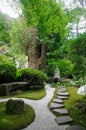 Garden at Hokokuji Temple Royalty Free Stock Photo
