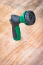 Garden hose sprayer head atomizer accessory sprinkle shower tool handle Royalty Free Stock Photo