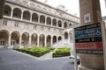 Garden of the Hospital Hotel-Dieu in Paris Royalty Free Stock Photo