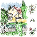 Garden House Sketch