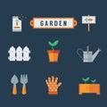 Garden icon set Royalty Free Stock Photo
