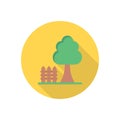 Garden vector flat color icon Royalty Free Stock Photo