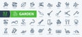 Garden Icons Pack Collection Set Royalty Free Stock Photo