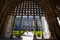 Garden inner courtyard of Monastery of Batalha, Portugal. It is a Dominican convent in the civil parish of Batalha, Portugal and l Royalty Free Stock Photo