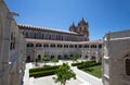 Garden inner courtyard of the Monastery of Saint Mary of Alcobaca, in central Portugal. UNESCO World Heritage Site since 1989 Royalty Free Stock Photo