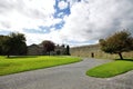 Garden inside Cahir Castle in Ireland