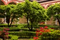 Garden inside of church Santa Maria delle Grazie Royalty Free Stock Photo