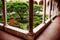 Garden inside of church Santa Maria delle Grazie Royalty Free Stock Photo