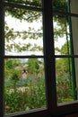 Garden from the inside of Monets house in Giverny