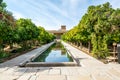 Garden of interiors of the Arg of Karim Khan, or Karim Khan Citadel, built as part of a complex during the Zand dynasty by Karim Royalty Free Stock Photo