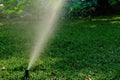 Garden Irrigation system spray watering Royalty Free Stock Photo