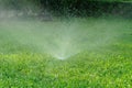 Irrigation system spray watering Royalty Free Stock Photo