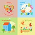 Garden Isolated Icon Set Royalty Free Stock Photo