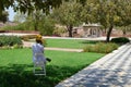 Garden at Jaswant Thada Monument or Cenotaph, Jodhpur, Rajasthan, India