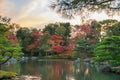 Garden in Kinkaku-ji the Golden Pavilion in Autumn season, Japan