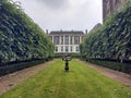 Garden of Kneuterdijk Palace with statues in The Hague Royalty Free Stock Photo