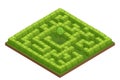 Garden Labyrinth Isometric Composition Royalty Free Stock Photo