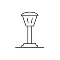 Garden lamp line outline icon