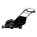 Garden lawn mower icon, simple style