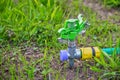 Garden lawn sprinkler. Automatic garden watering system