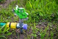 Garden lawn sprinkler. Automatic garden watering system