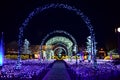 A garden light display at Nabana no Sato in Japan