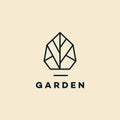 Green Garden Leaf house Real Estate logo design vector inspiration Royalty Free Stock Photo