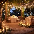 Garden of Love: A Romantic Outdoor Wedding Royalty Free Stock Photo