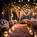 Garden of Love: A Romantic Outdoor Wedding Royalty Free Stock Photo