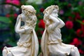 Garden marble statues