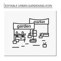 Garden market line icon