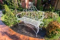 Garden metal bench