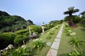 Garden on the mountain with an ocean view