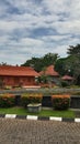 The garden at the Mpu Tantular Museum shows beauty and is well-maintained to make visitors feel comfortable Royalty Free Stock Photo