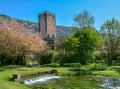 Garden of Ninfa, landscape garden in the territory of Cisterna di Latina, in the province of Latina, central Italy. Royalty Free Stock Photo