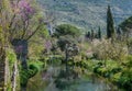 Garden of Ninfa, landscape garden in the territory of Cisterna di Latina, in the province of Latina, central Italy. Royalty Free Stock Photo