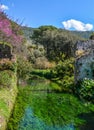 Garden of Ninfa, landscape garden in the territory of Cisterna di Latina, in the province of Latina, central Italy. Royalty Free Stock Photo