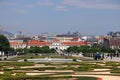 Garden and old buildings Vienna cityscape