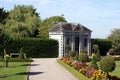 Garden with an old summerhouse Royalty Free Stock Photo