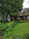 Garden, parc in the center of TorshÃ¡vn next to the Panama CafÃ©, Faroe Island Royalty Free Stock Photo