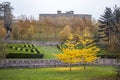 Garden,park,autumn day,parque belvis in Santiago de Compostela,Spain. Royalty Free Stock Photo