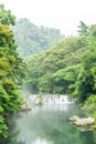 Garden Park at Cheonjiyeon Waterfalls in Jeju Island
