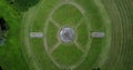 Garden and park, fountain, villa Bagatti Valsecchi, aerial view, Varedo, Monza Brianza, Lombardia Italy