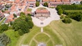 Garden and park, fountain, villa Bagatti Valsecchi, villa, aerial view, eighteenth century, italian villa