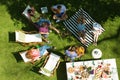 Garden party with grilled food Royalty Free Stock Photo
