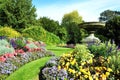 Garden Path and Flowerbeds Royalty Free Stock Photo