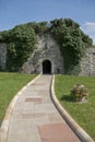 Garden path and secret door Royalty Free Stock Photo